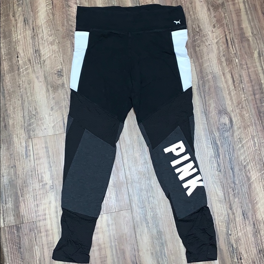 PINK leggings with mesh fishnet design